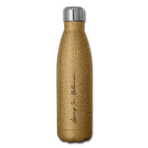 Insulated Stainless Steel Water Bottle - gold glitter